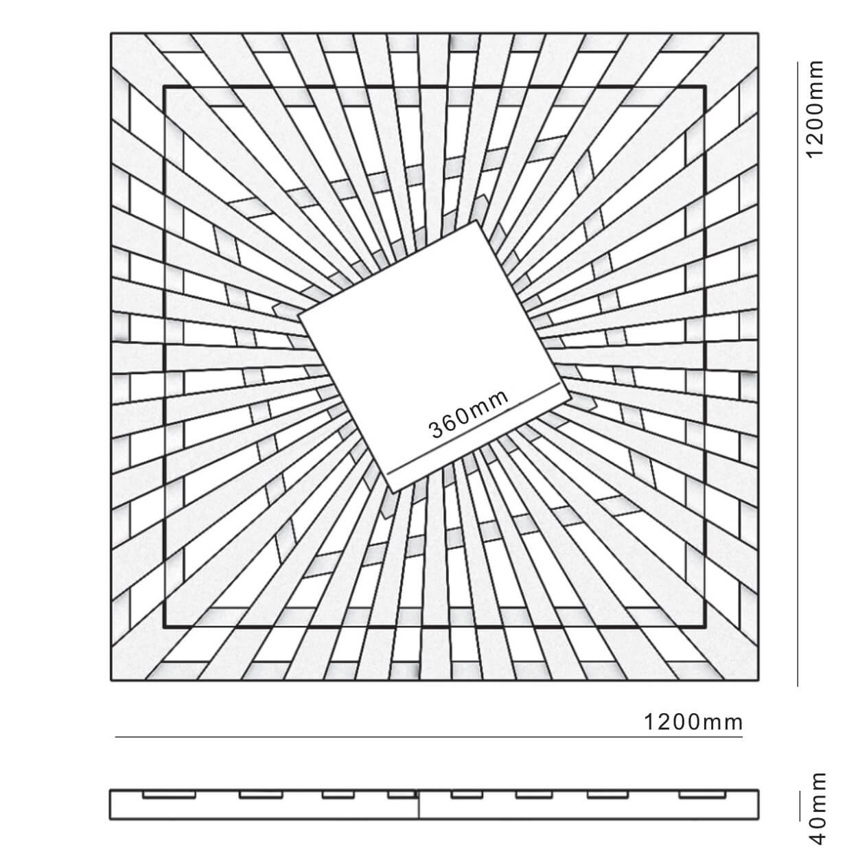 Приствольная решетка для дерева ZKING ATMOSPHERE 1.2х1.2м Черная в Калининграде фото