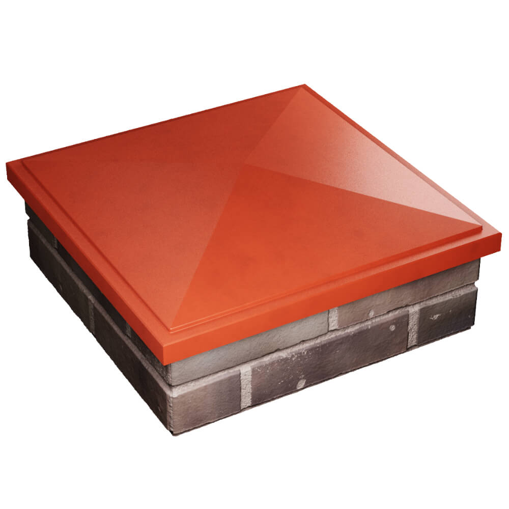 Колпак Zking БонаМоно Красный на столб 2х2 кирпича (515х515, 530х530мм) в Калининграде фото