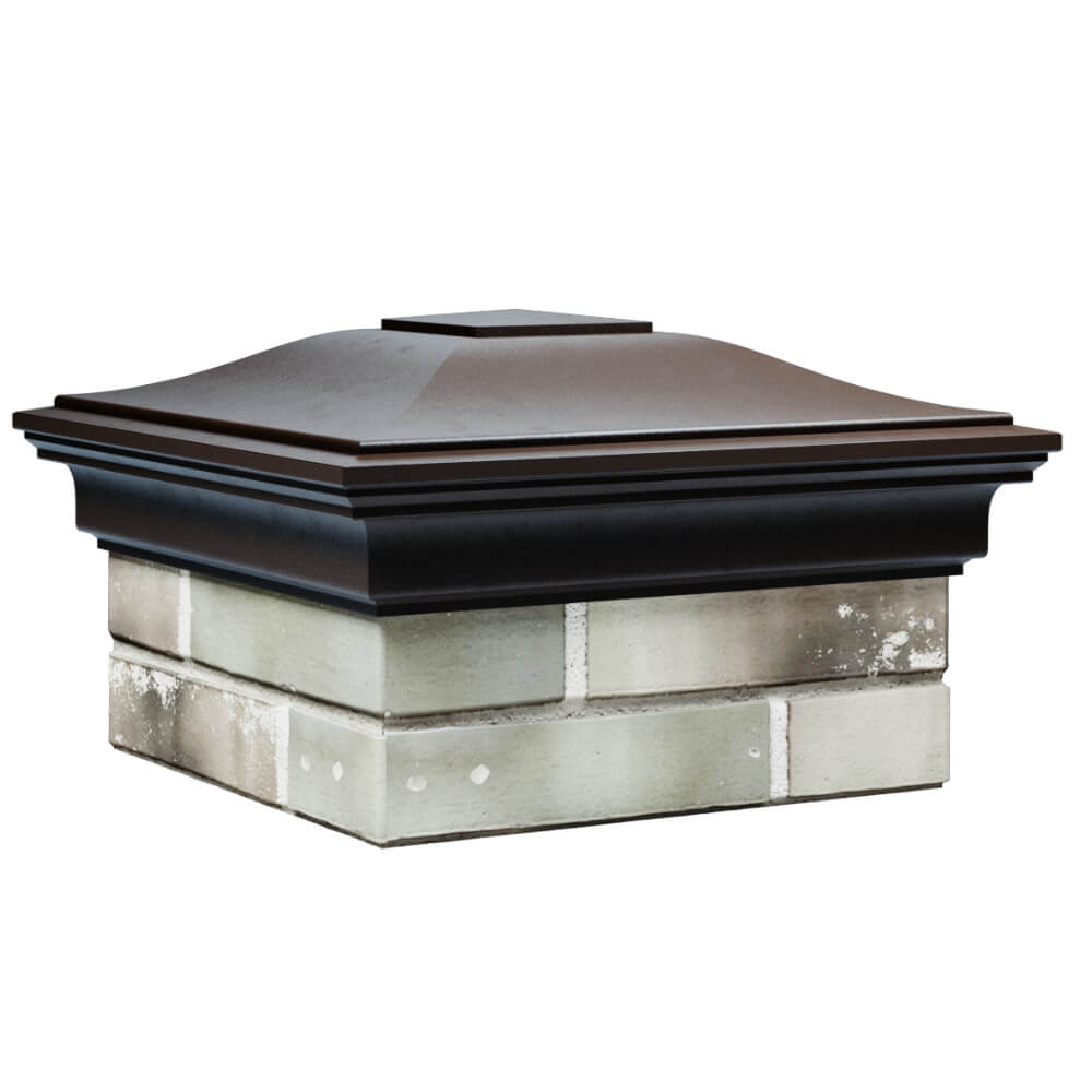 Колпак Zking Монблан Коричневый на столб 1.5х1.5 кирпича (385х385мм) в Калининграде фото