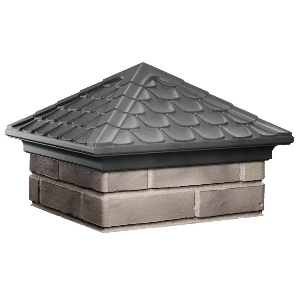 Колпак Zking Эльбрус Серый на столб 1.5х1.5 кирпича (385х385мм) в Калининграде фото