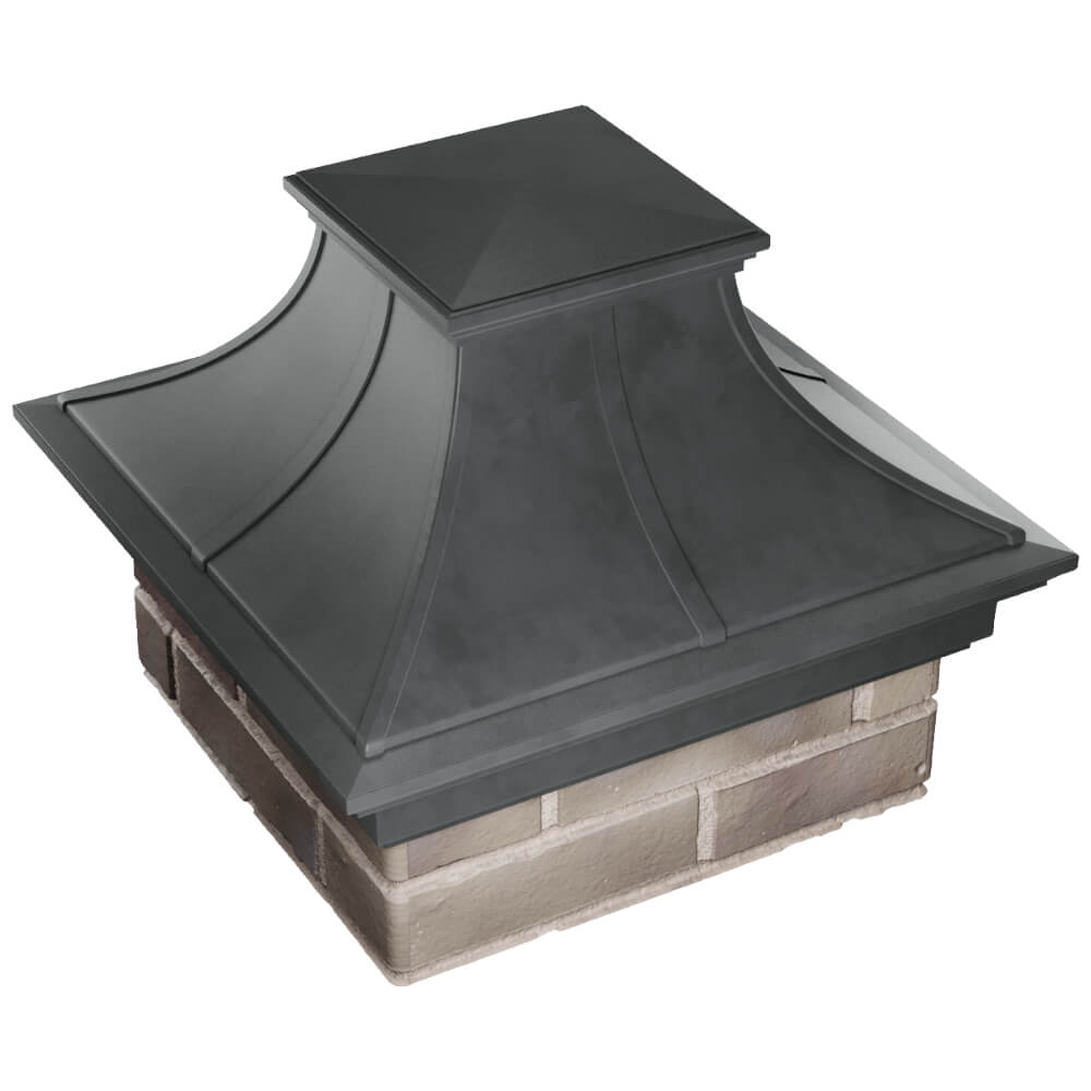 Колпак Zking Монблан Премиум Серый на столб 1.5х1.5 кирпича (385х385мм) в Калининграде фото