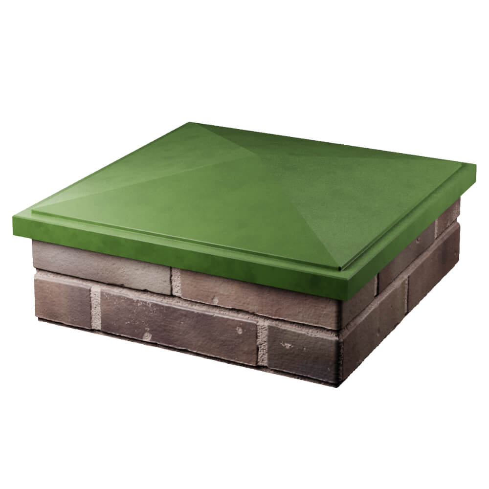 Колпак Zking БонаМоно Зеленый на столб 2х2 кирпича (515х515, 530х530мм) в Калининграде фото