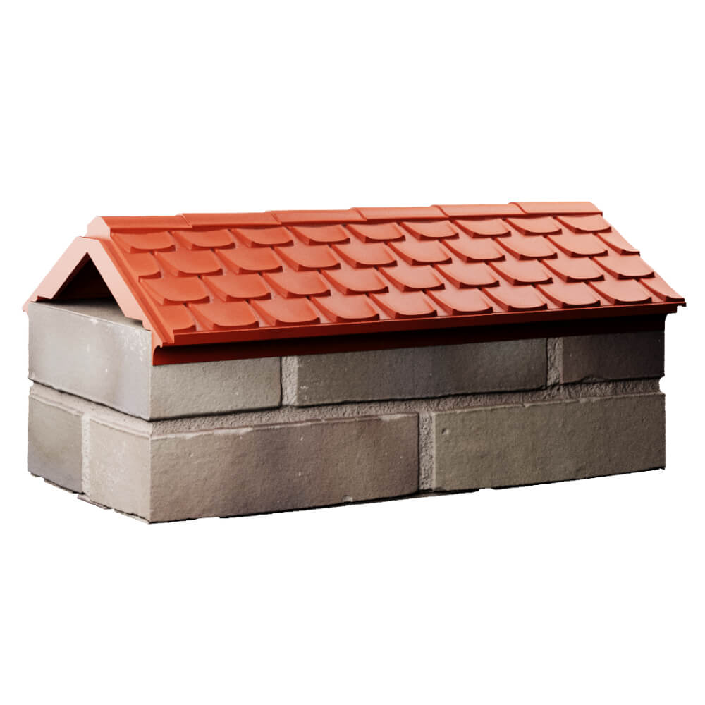 Парапет Zking Эльбрус Красный с посадкой на 1 кирпич (255мм) Калининград фото