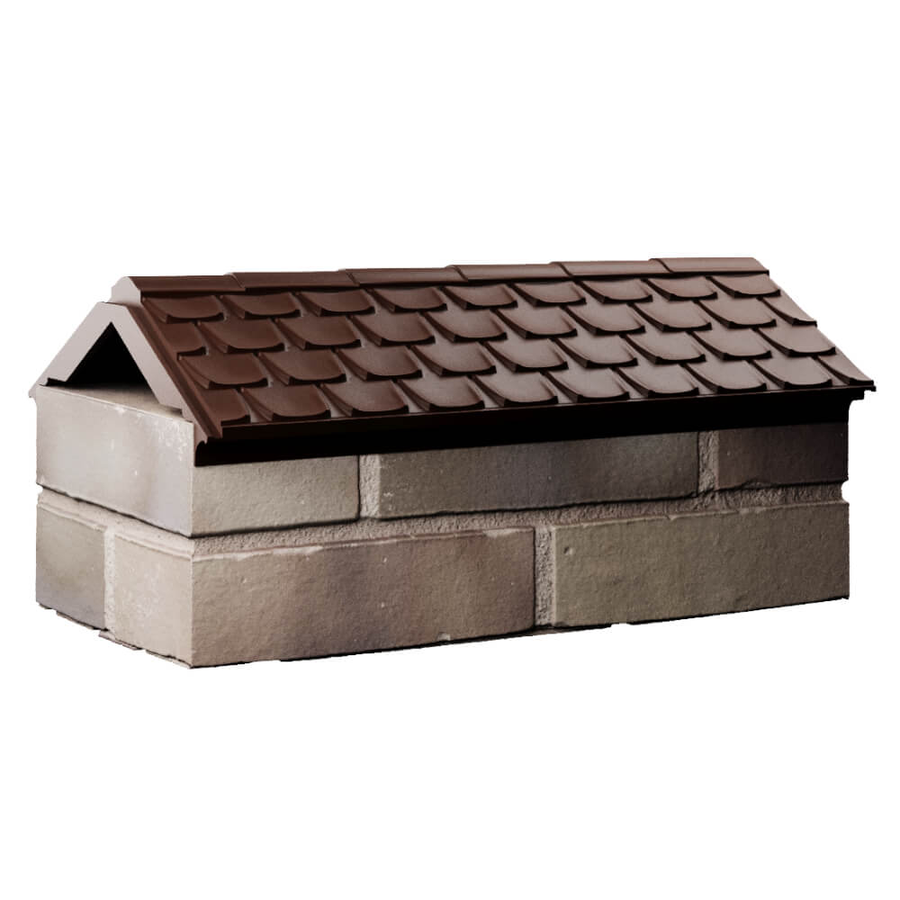 Парапет Zking Эльбрус Коричневый с посадкой на 1 кирпич (255мм) Калининград фото