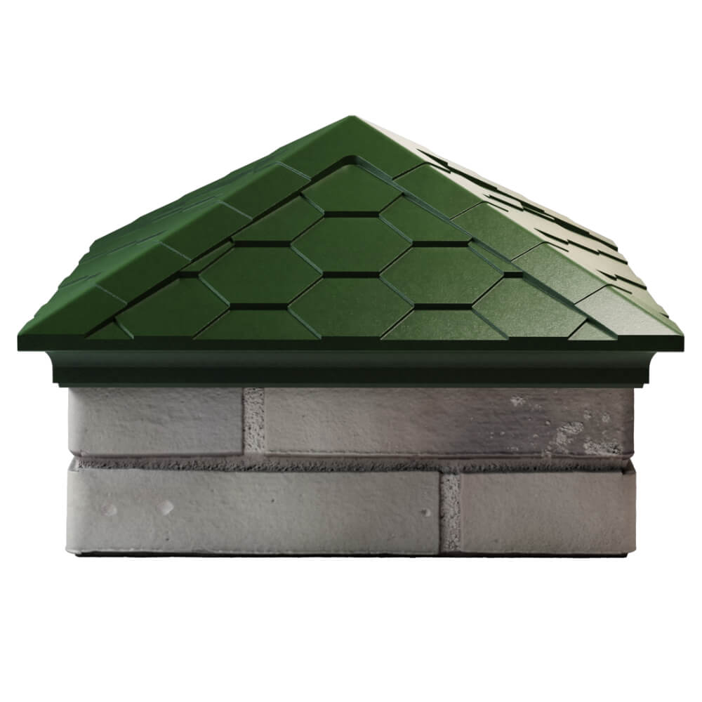 Колпак Zking Эверест Зеленый на столб 1.5х1.5 кирпича (390х390мм) Калининград фото